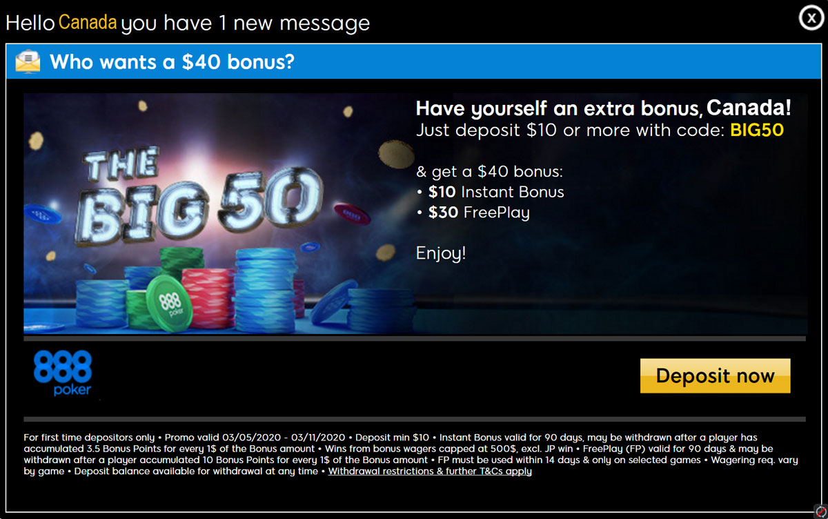 888 Poker Promotion Code Existing Players